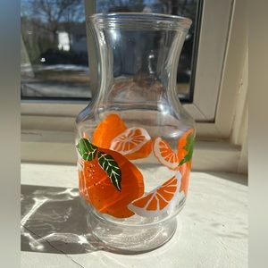 Vintage Anchor Hawking Glass Orange Juice Carafe Pitcher Container